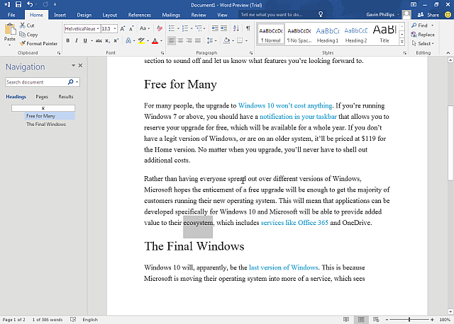 os x word 2016 preview
