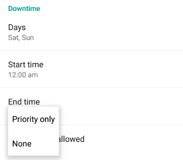 Downtime-priority-mode
