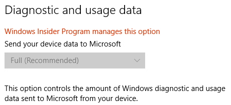 Windows 10 Diagnostic and Usage Data