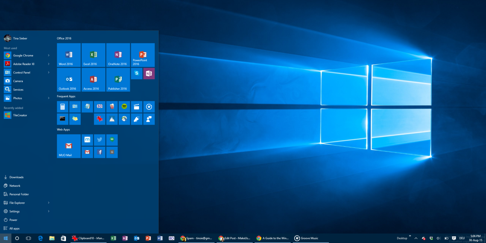 how to change icon picture windows 10 start menu