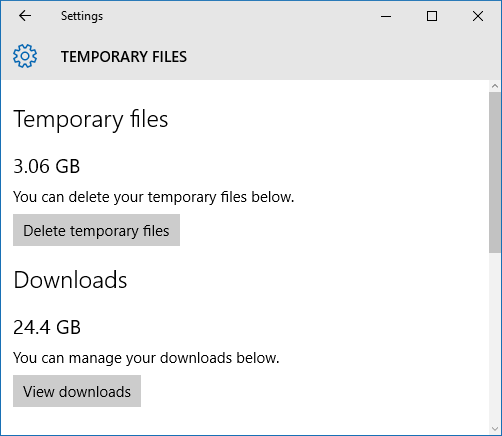 windows 10 temporary files