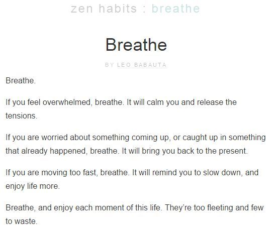 zen habits site