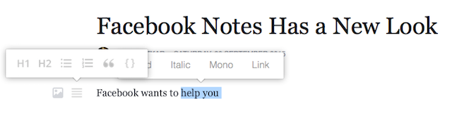 Facebook-notes-rich-text-editor