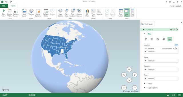 Excel 2016 - 3D Map