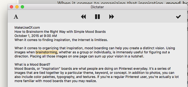 Dictater Adds Controls To Your Mac S Text To Speech Function