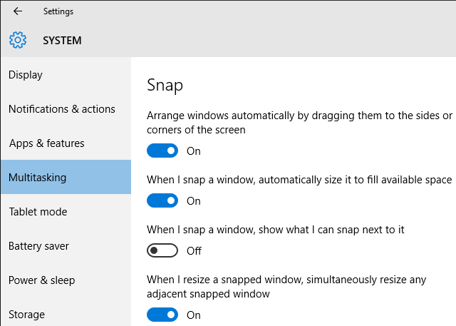 Windows 10 Snap Assist