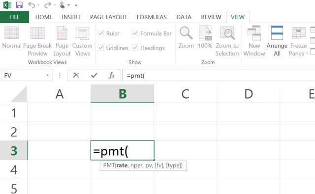 PMT Excel Formula