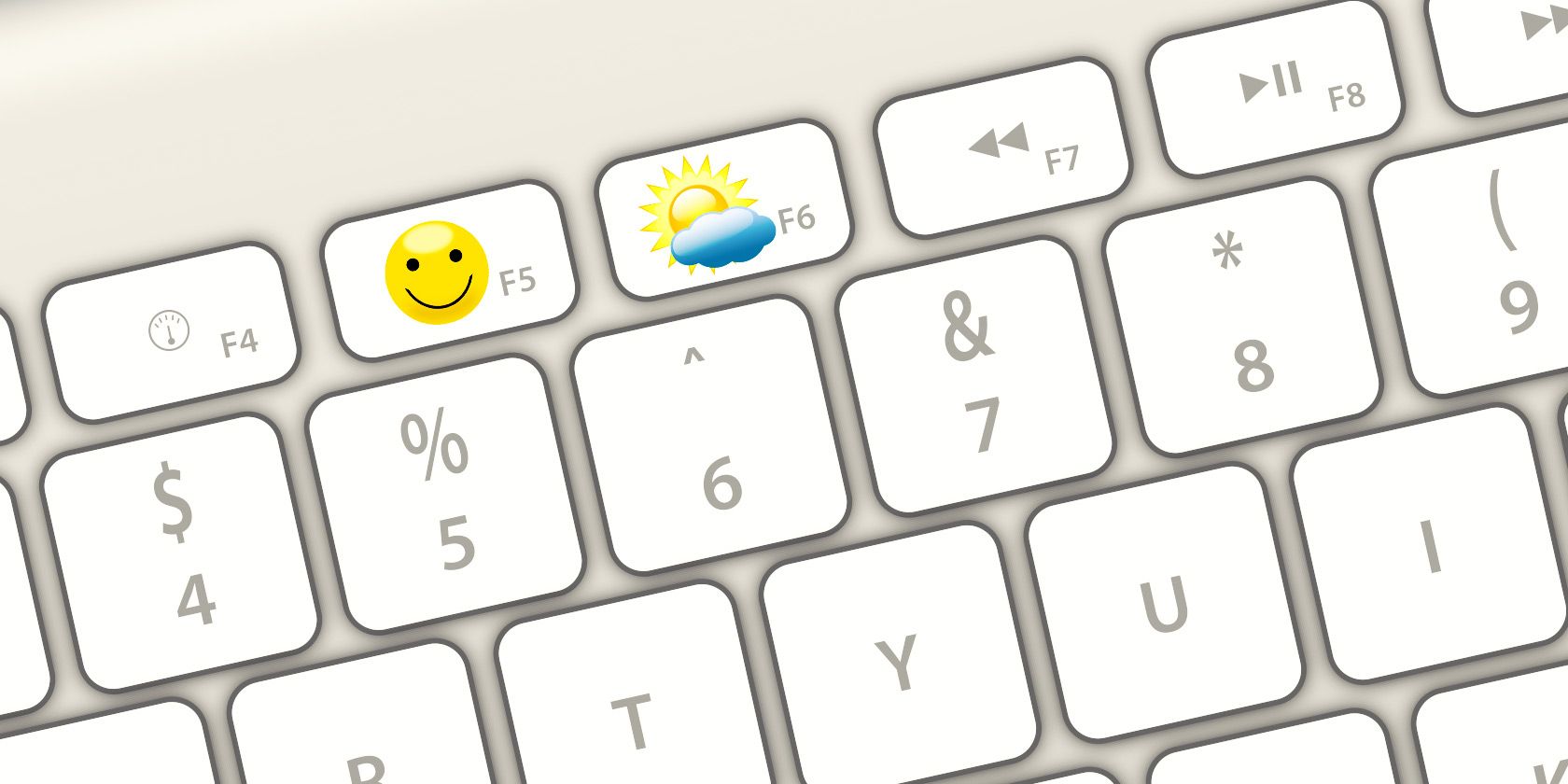 Mac function keys showing alternate symbols.
