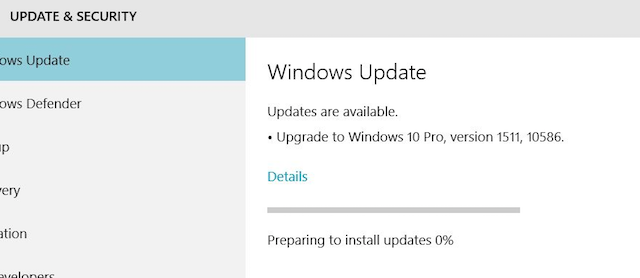 windows 10 pro version 1511, 10586