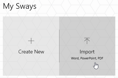 Sway Import Options