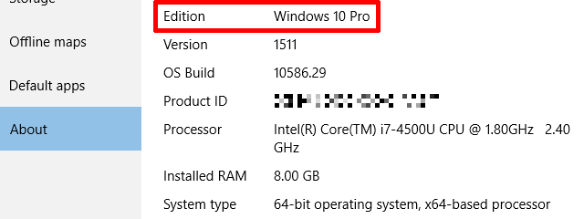 Windows 10 Edition Check