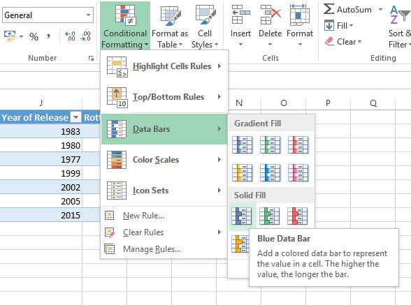 conditional formatting