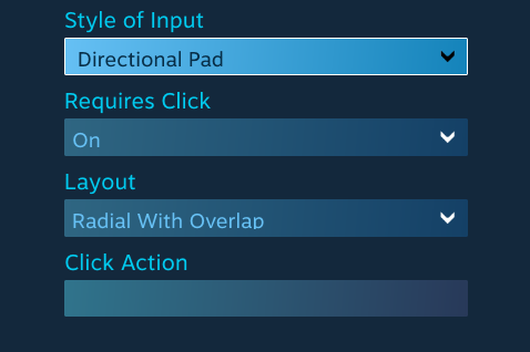 control configuration options steam controller