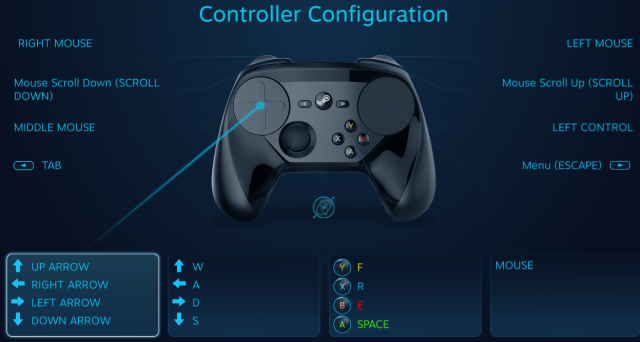 steam controller interface
