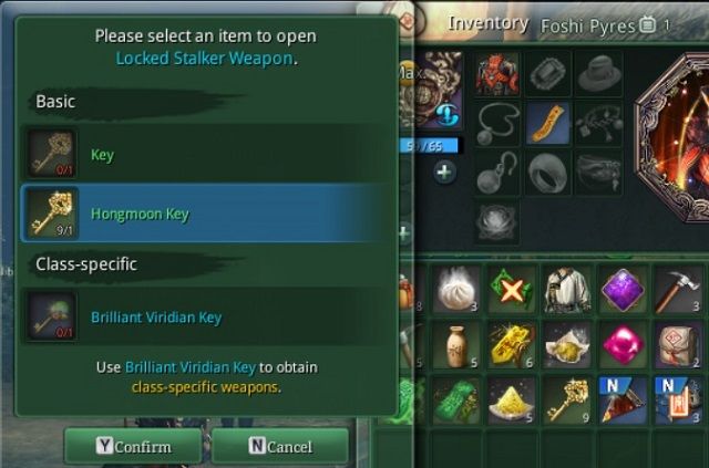 Blade and Soul Unlocking and Keys