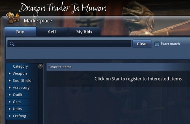 Blade and Soul Marketplace