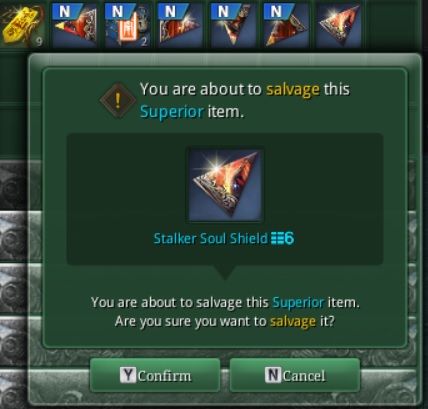Blade and Soul Salvaging Screen
