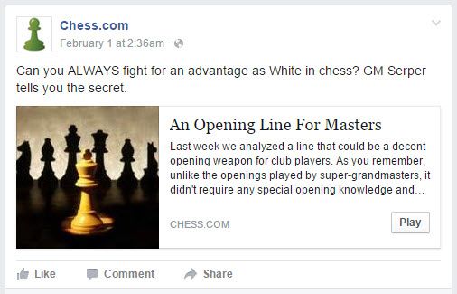 Chess on Facebook