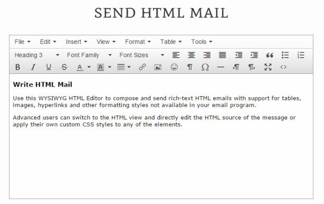 Send HTML Emails