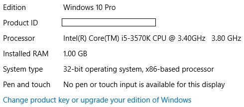 Windows 10 System Type