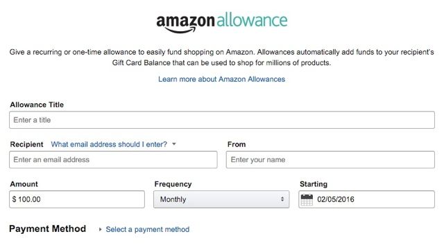 amazon allowance