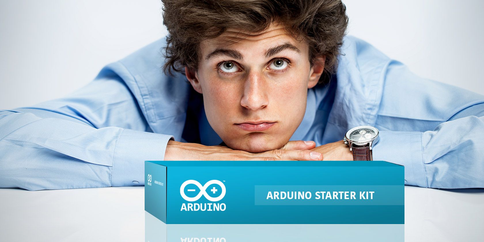 Man with Arduino starter kit