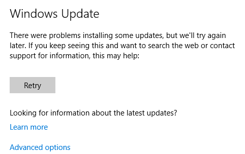 windows update problems