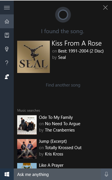 Muziek zoeken Cortana 4