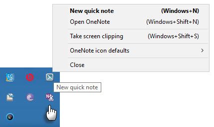 Quick Notes in OneNote