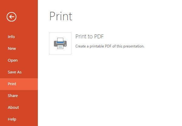PowerPoint - Print to PDF