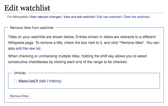 Wikipedia-watchlist