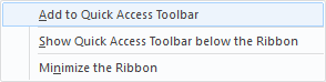 Windows 10 File Explorer Add to Quick Access Toolbar