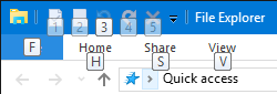 Windows 10 File Explorer Keyboard Shortcuts