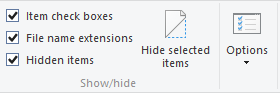 Windows 10 File Explorer Show Hide Files