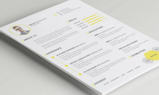 Yellow Resume Template