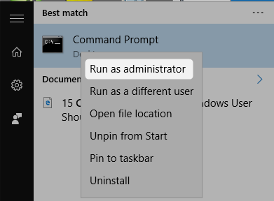 elevated command prompt windows 10