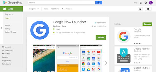 google now launcher