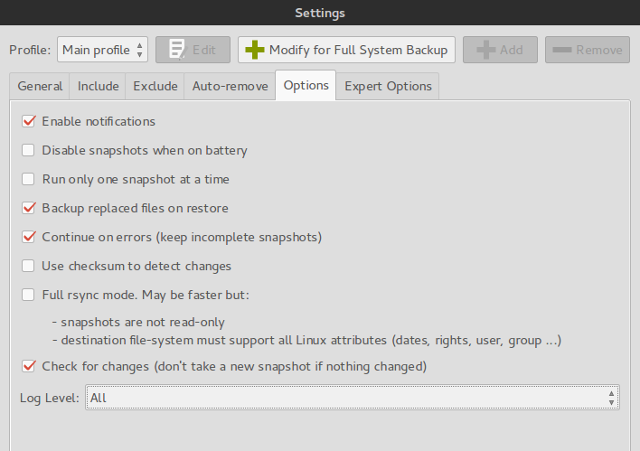 linux-system-restore-backintime-settings
