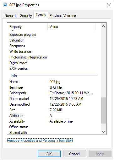 How to Strip Location Data From Photos in Windows 10