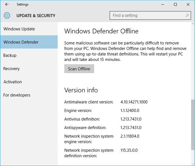 for ipod instal Windows Defender Offline