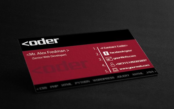 Business Cards for Developers