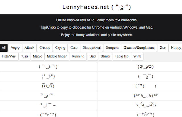 Emojis-Text-Faces-Emoticons-Lenny-Faces