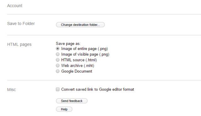 Save to Google Drive Options