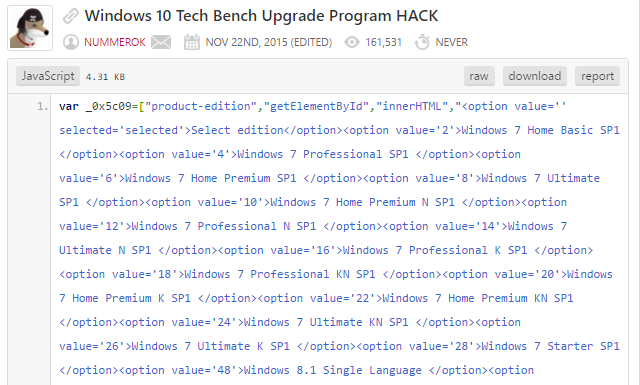 Windows 10 Tech Bench Upgrade Program HACK
