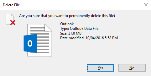 permanently delete file