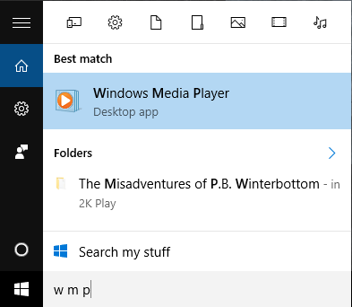 windows search letters