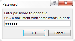 Word 2013 Enter File Password