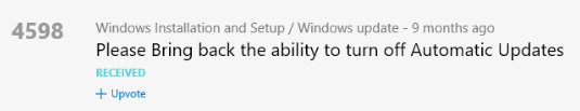 Windows Feedback Bring Back Update