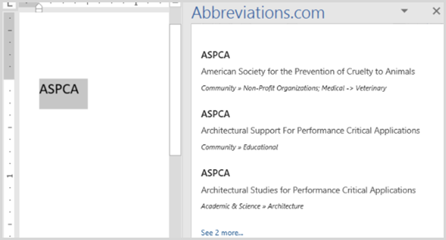 AbbreviationsWordAddin