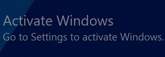 Activate Windows 10 Watermark